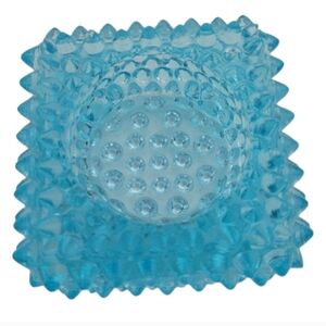 Vintage Fenton Aqua Blue Hobnail Salt Cellar